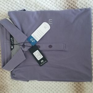Travis Mathew Men's Polo Fancy Cadet sharkskin XL brand new